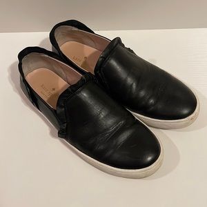 Kate Spade black leather sneakers size 7.5